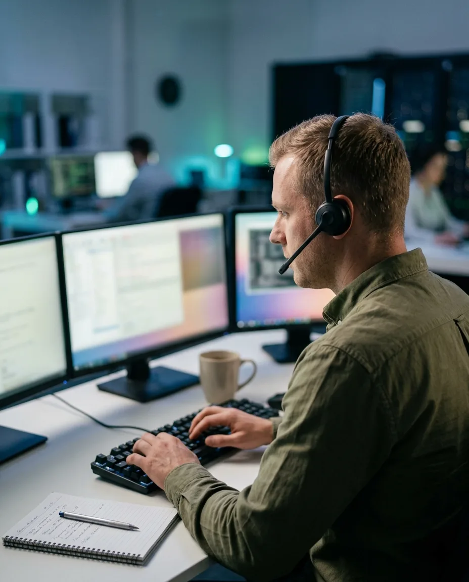 Smartweb engineer delivering remote disaster recovery support for a US business